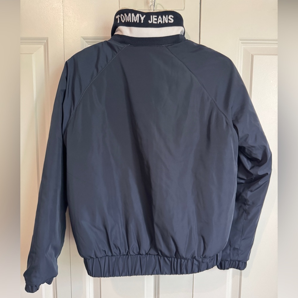 Tommy Jeans Reversible Sherpa Fleece Bomber Jacket Size XS Full Zip Pockets - Picture 4 of 9